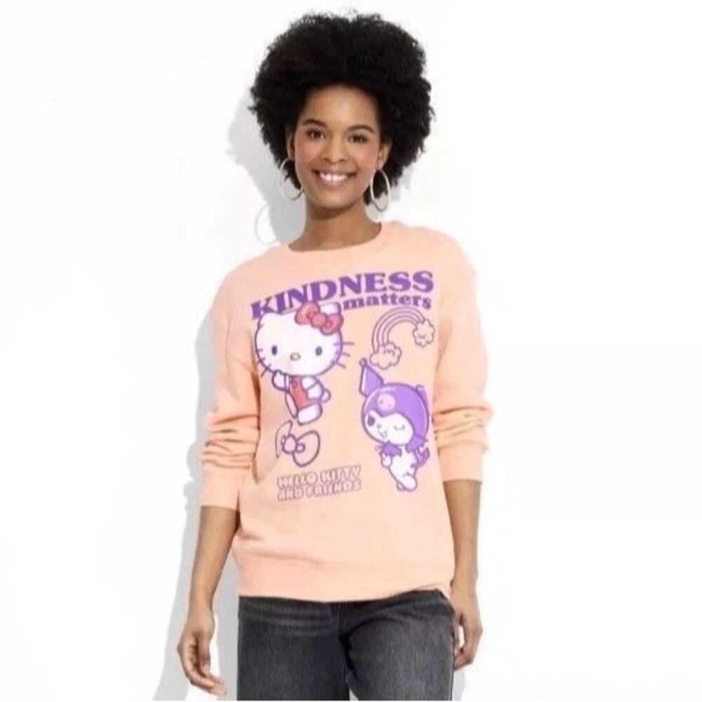 Sanrio Hello Kitty & Friends Kindness Matters Graphic Sweatshirt NWT Womens M